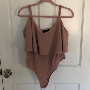 Forever 21+ Sparkle Pink Bodysuit